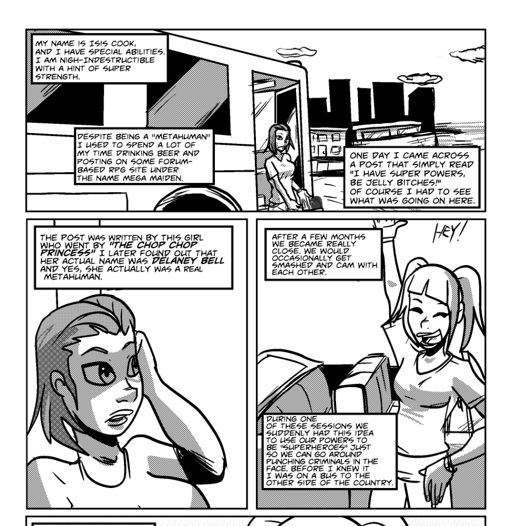 Mega Maiden - Episode 1, Page 2: 01 The Mega and Choppy Show