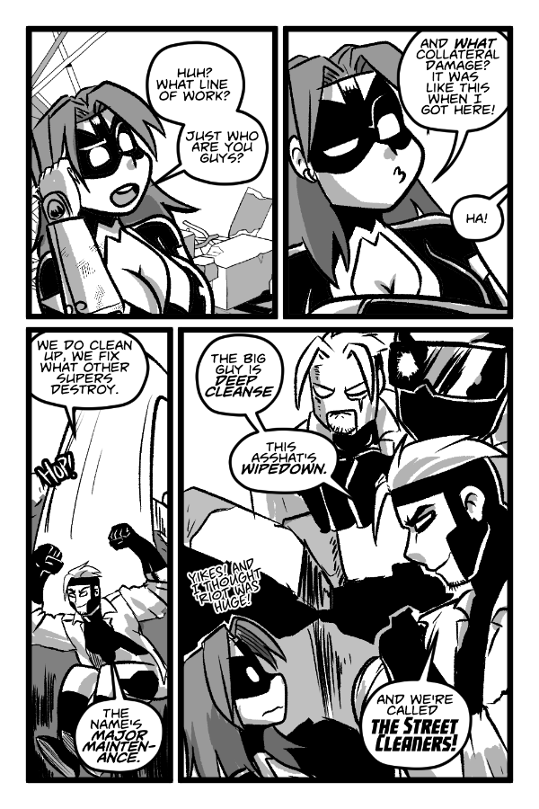 Mega Maiden - Episode 12, Page 3: 12  Here Come The Street Cleaners