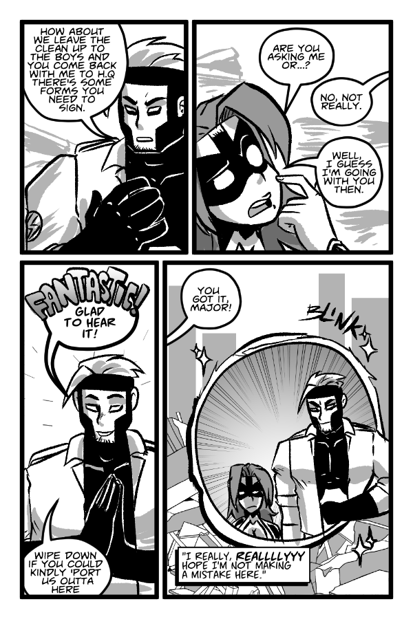 Mega Maiden - Episode 12, Page 6: 12  Here Come The Street Cleaners