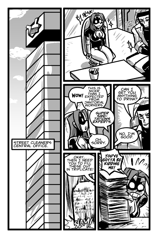 Mega Maiden - Episode 12, Page 7: 12  Here Come The Street Cleaners