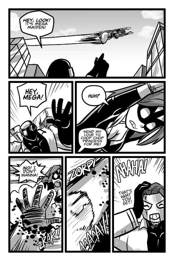 Mega Maiden - Episode 12, Page 15: 12  Here Come The Street Cleaners