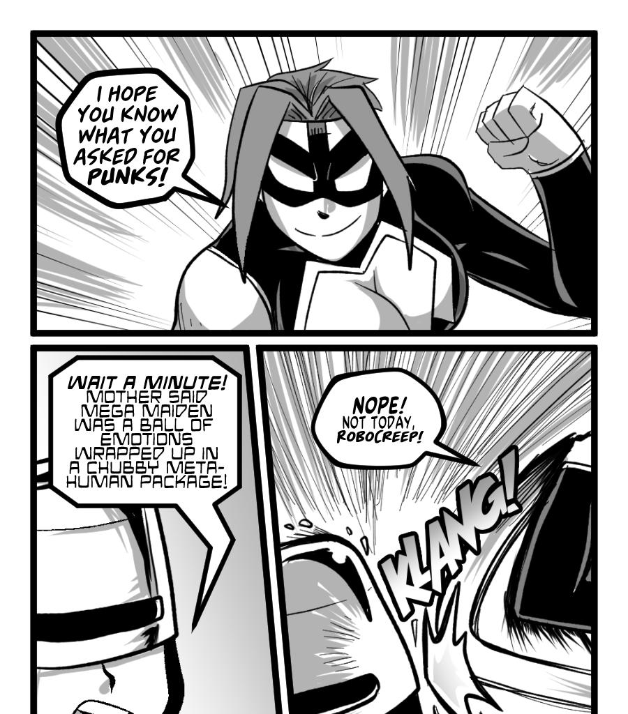 Mega Maiden - Episode 14, Page 9: 14 Under Attack!-?!