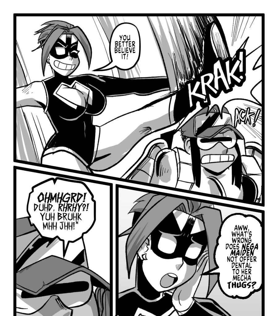 Mega Maiden - Episode 14, Page 12: 14 Under Attack!-?!