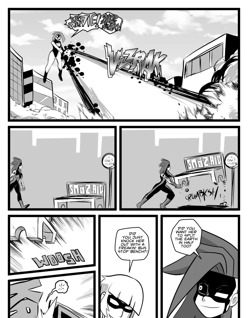 Mega Maiden - Episode 34, Page 16: 34 Pushed to the Limit!