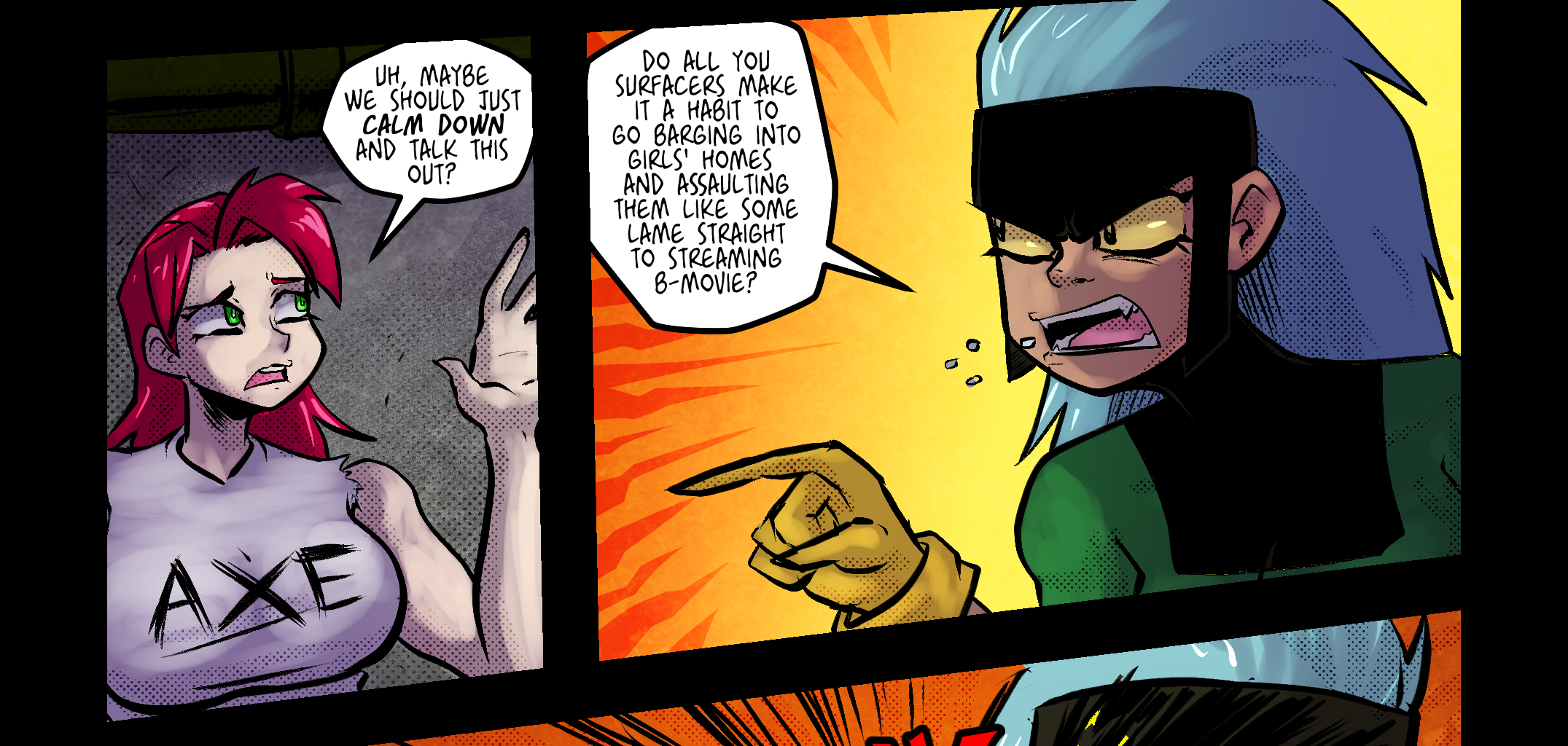 Mega Maiden - Episode 40, Page 13: 40 Into the Underground