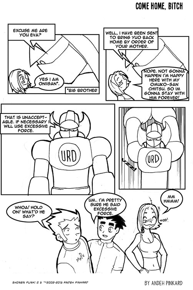 Shonen Punk! - Episode 22, Page 1: 021 come home, bitch