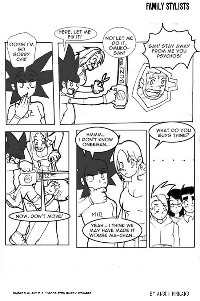 Shonen Punk! - Episode 37, Page 1: 036 Family stylists