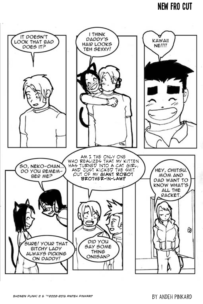 Shonen Punk! - Episode 38, Page 1: 037 New Fro Cut