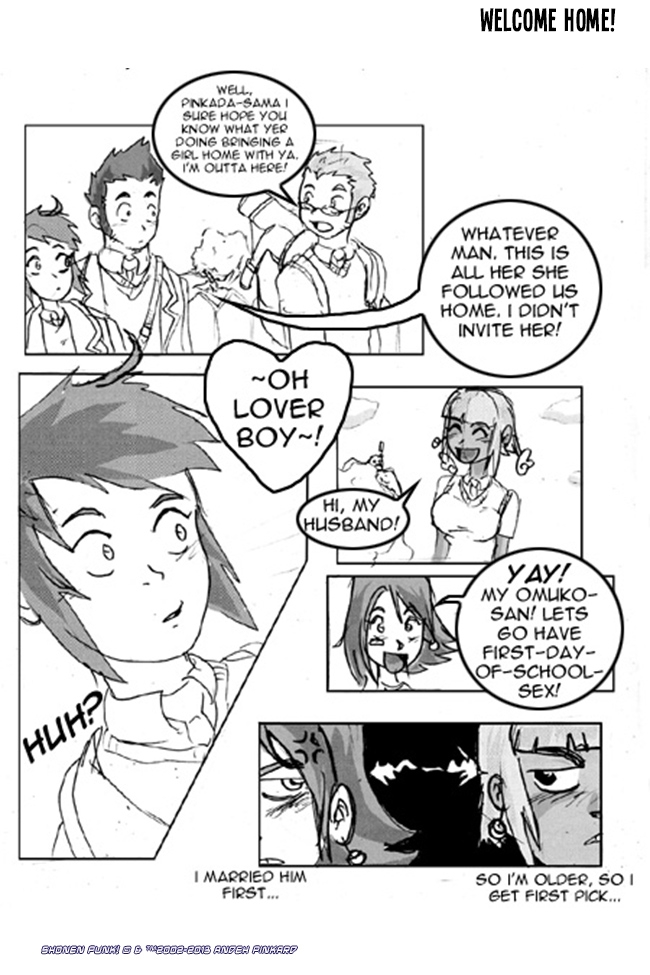 Shonen Punk! - Episode 83, Page 1: 081 Welcome home!