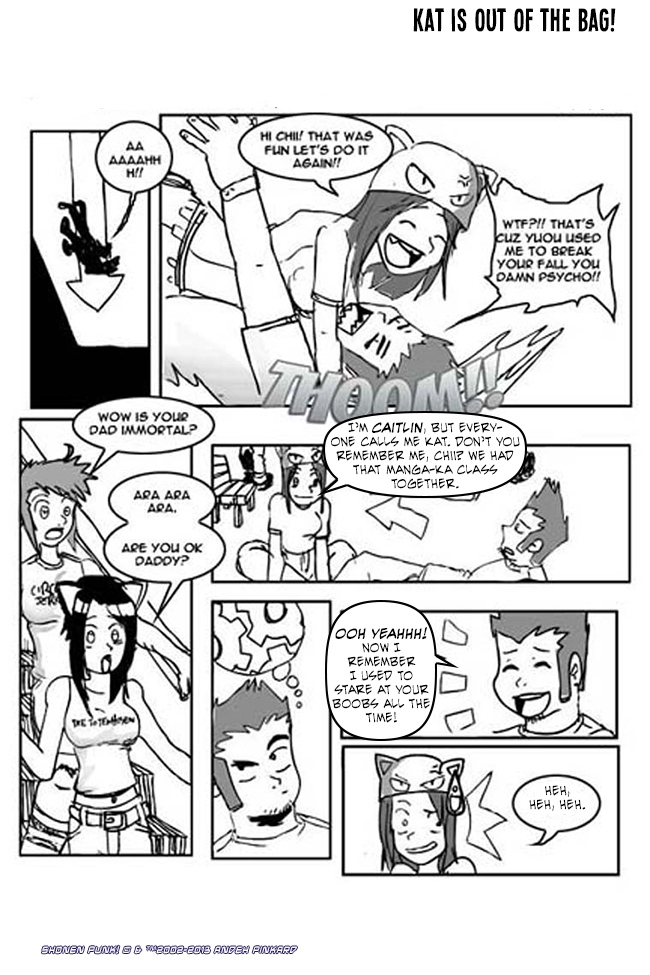 Shonen Punk! - Episode 134, Page 1: 131 Kat's out of teh bag