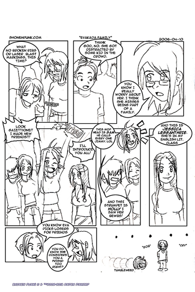 Shonen Punk! - Episode 138, Page 1: 135 The Evakada Family