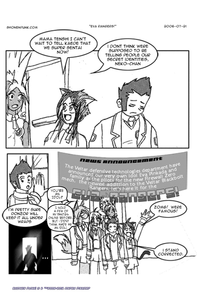 Shonen Punk! - Episode 162, Page 1: 158 Eva Rangers