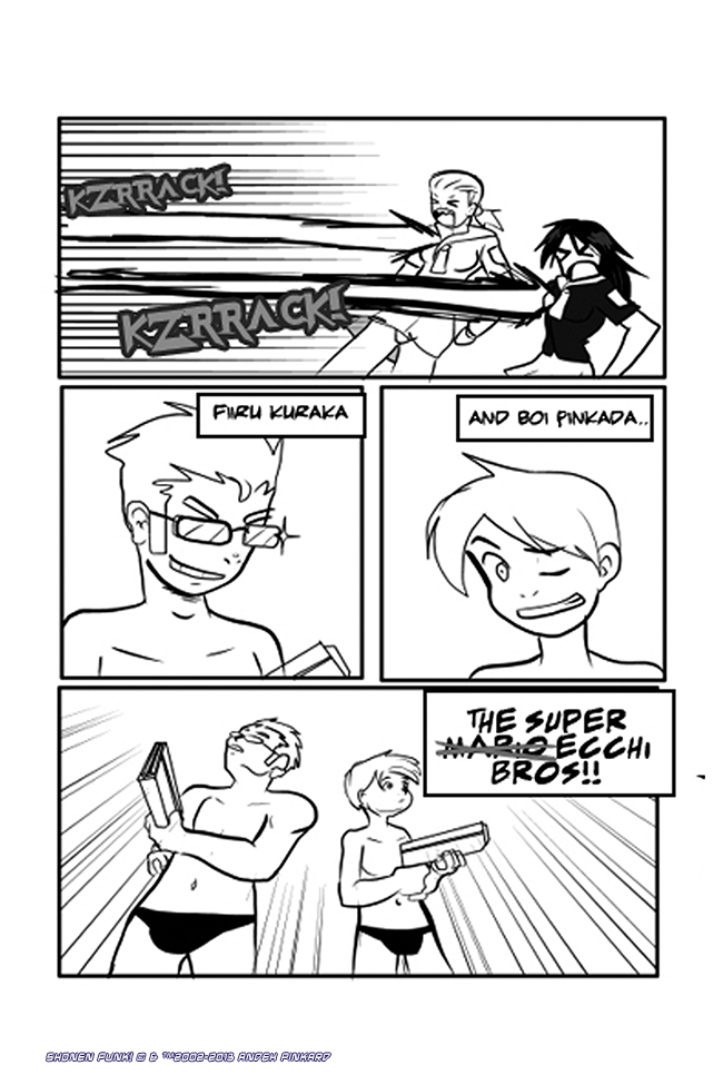 Shonen Punk! - Episode 302, Page 1: 301 The Super Ecchi Bros