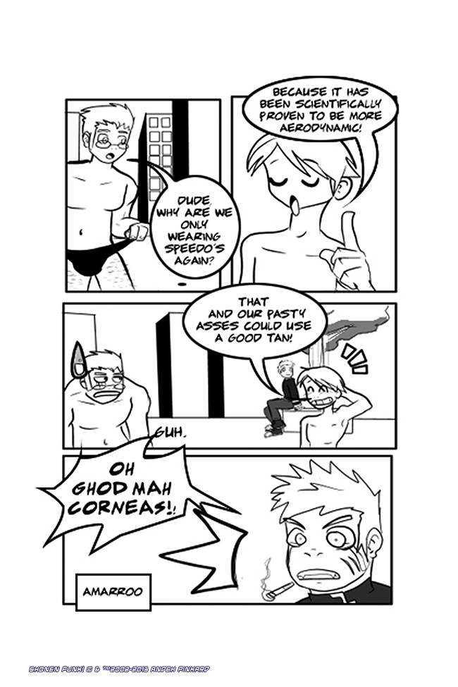 Shonen Punk! - Episode 303, Page 1: 302 My Corneas!