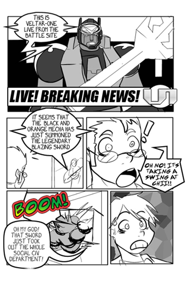 Shonen Punk! - Episode 398, Page 1: 395 Breaking News!