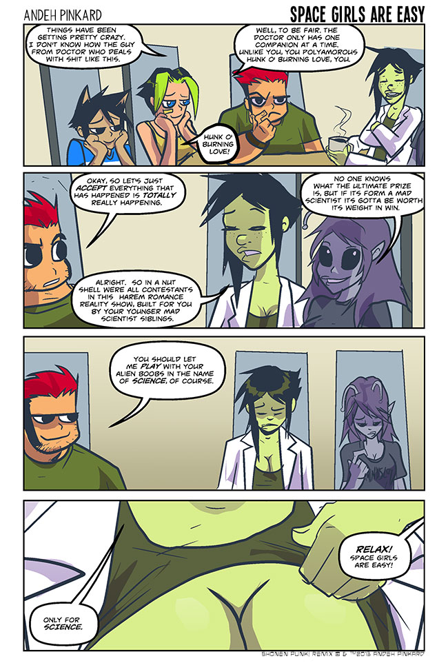 Shonen Punk! - Episode 747, Page 1: 730 space girls are easy