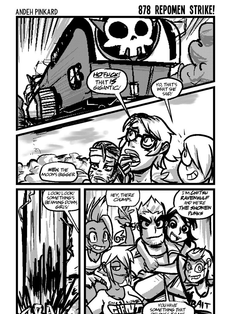 Shonen Punk! - Episode 905, Page 1: 878 REPOMEN STRIKE!