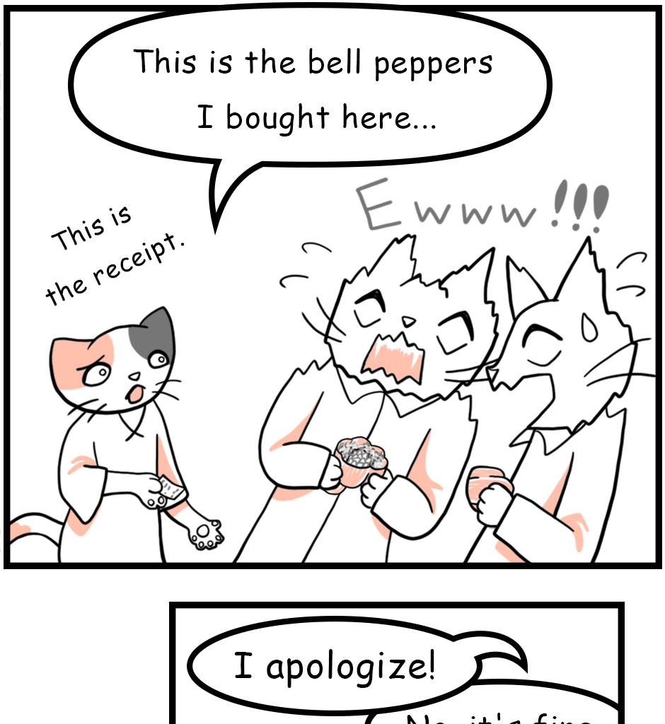 Mikesaka Art Class (◆Episodes are about art methods.) - Episode 10, Page 8: Troublesome Bell Peppers
