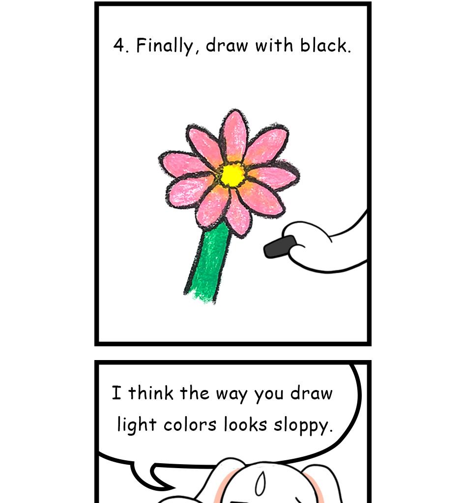 Mikesaka Art Class (◆Episodes are about art methods.) - Episode 17, Page 7: ◆Light Colors & Dark Colors