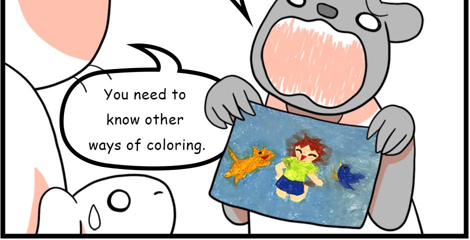 Mikesaka Art Class (◆Episodes are about art methods.) - Episode 17, Page 10: ◆Light Colors & Dark Colors