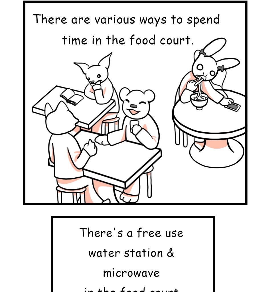 Mikesaka Art Class (◆Episodes are about art methods.) - Episode 20, Page 2: People I see in The Food Court(1/2)