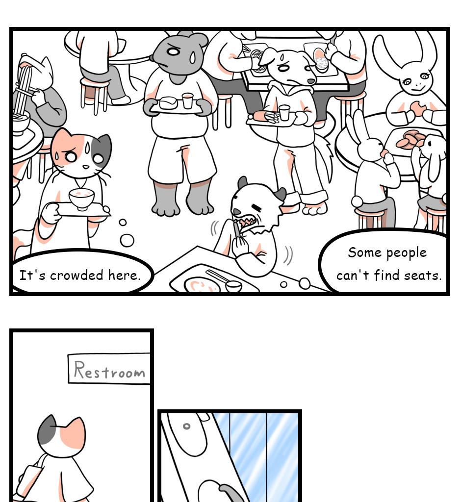 Mikesaka Art Class (◆Episodes are about art methods.) - Episode 21, Page 2: People I see in The Food Court(2/2)
