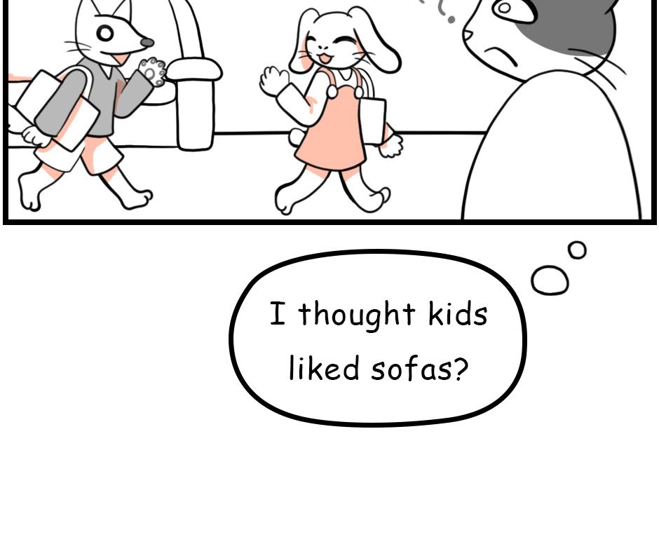 Mikesaka Art Class (◆Episodes are about art methods.) - Episode 24, Page 3: Classroom Sofa