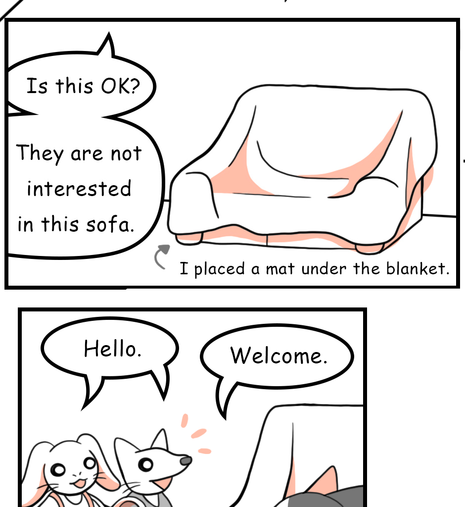 Mikesaka Art Class (◆Episodes are about art methods.) - Episode 24, Page 11: Classroom Sofa