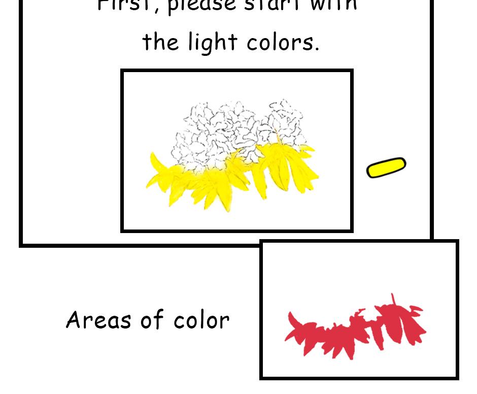 Mikesaka Art Class (◆Episodes are about art methods.) - Episode 31, Page 3: ◆Never Layer All Colors Everywhere