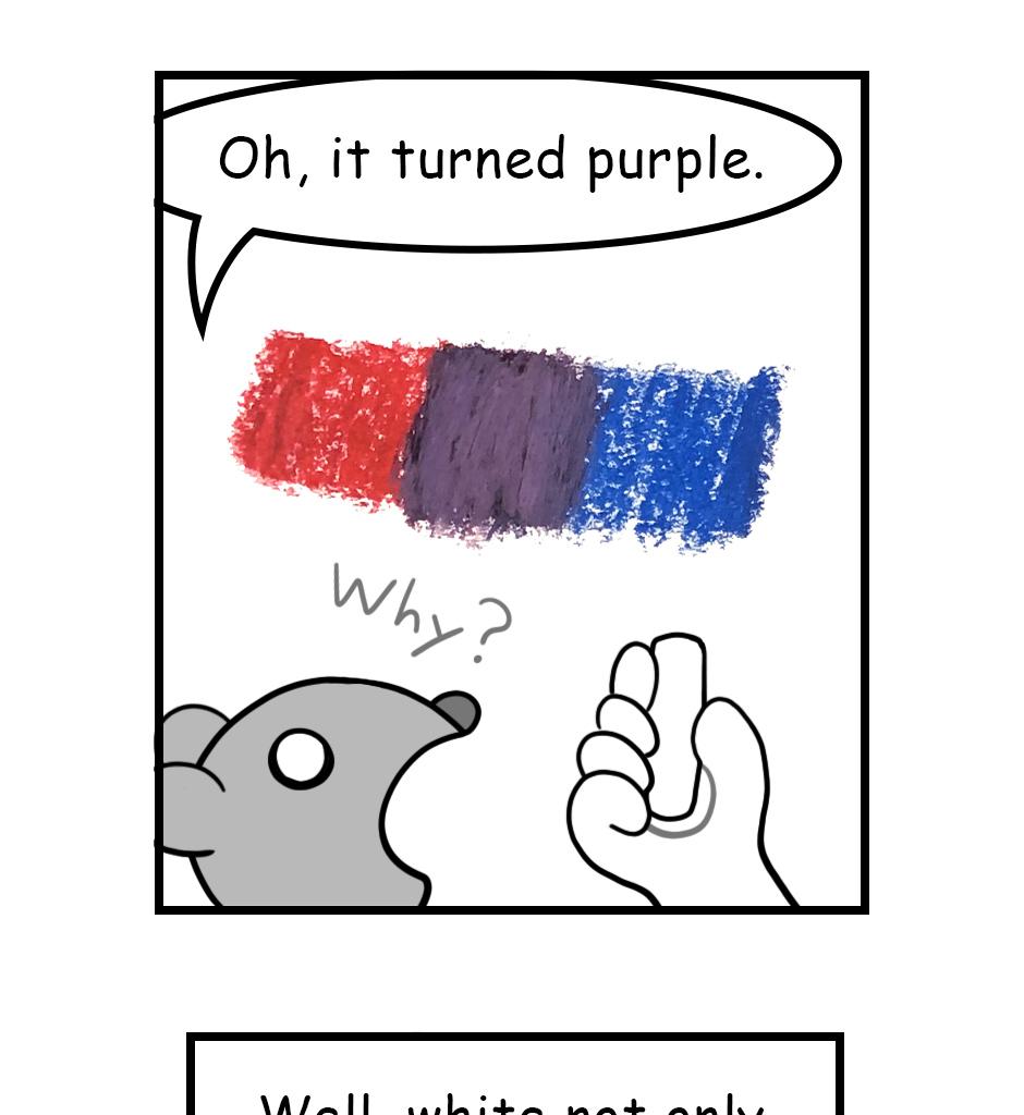 Mikesaka Art Class (◆Episodes are about art methods.) - Episode 33, Page 3: ◆Mixing with White