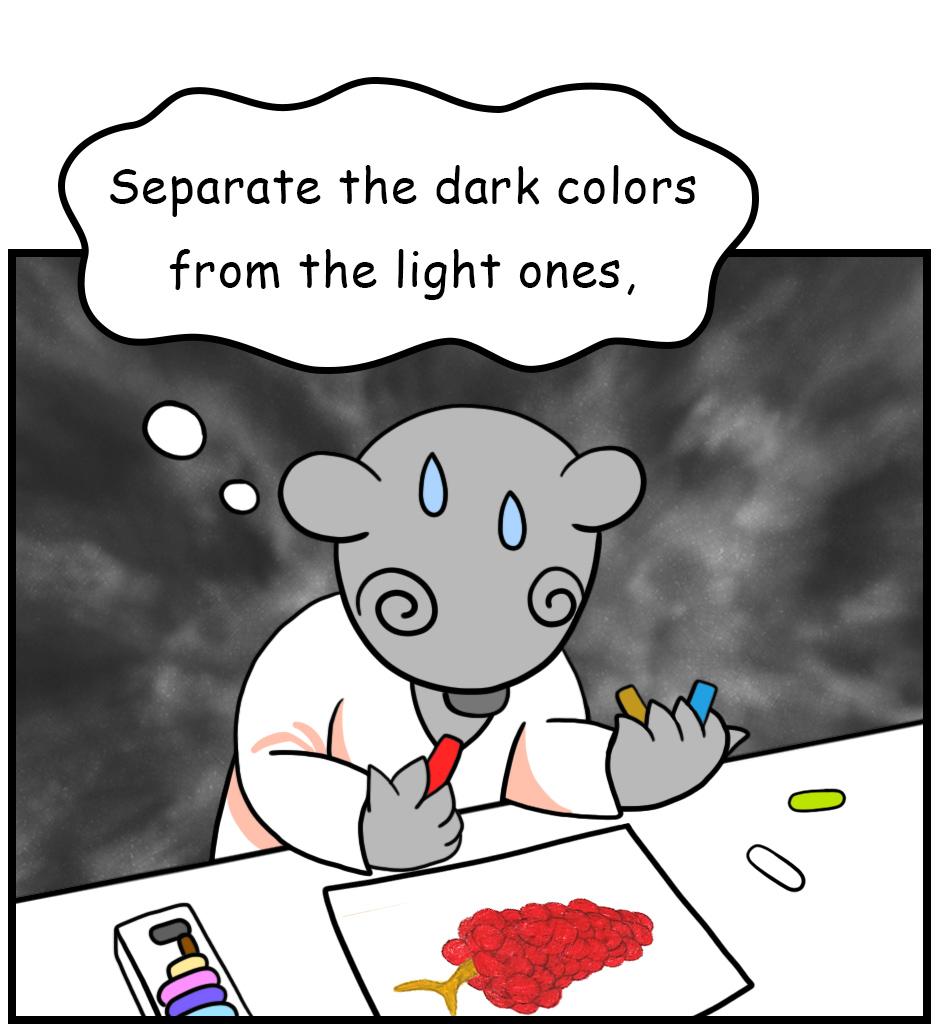 Mikesaka Art Class (◆Episodes are about art methods.) - Episode 33, Page 8: ◆Mixing with White