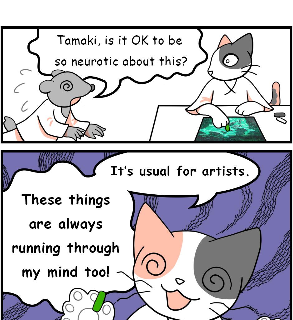 Mikesaka Art Class (◆Episodes are about art methods.) - Episode 33, Page 9: ◆Mixing with White