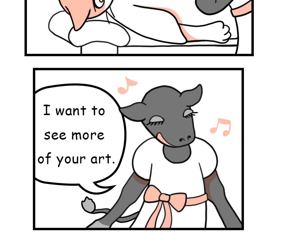 Mikesaka Art Class (◆Episodes are about art methods.) - Episode 39, Page 5: The Black Heifer(2/3)