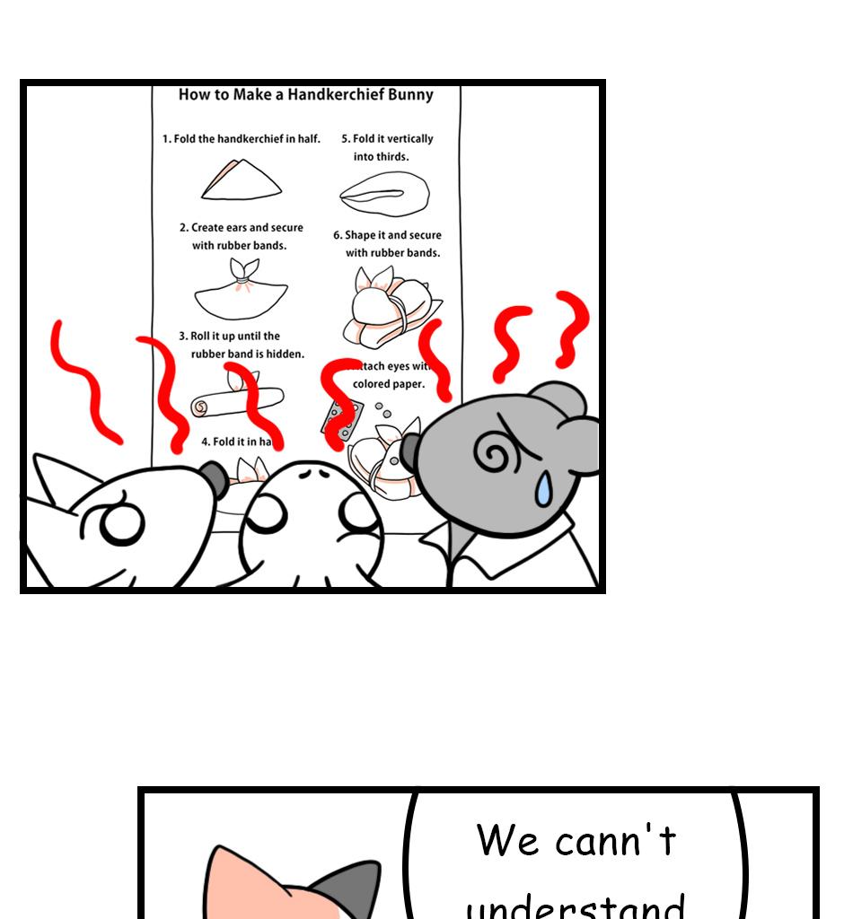 Mikesaka Art Class (◆Episodes are about art methods.) - Episode 48, Page 4: 39. Rabbit Handkerchief(1/2)