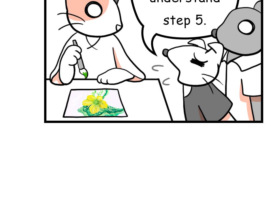 Mikesaka Art Class (◆Episodes are about art methods.) - Episode 48, Page 4: 39. Rabbit Handkerchief(1/2)