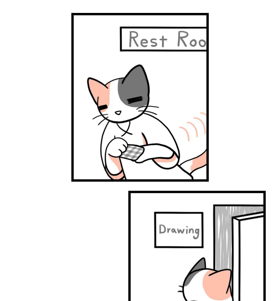 Mikesaka Art Class (◆Episodes are about art methods.) - Episode 49, Page 2: 39. Rabbit Handkerchief(2/2)