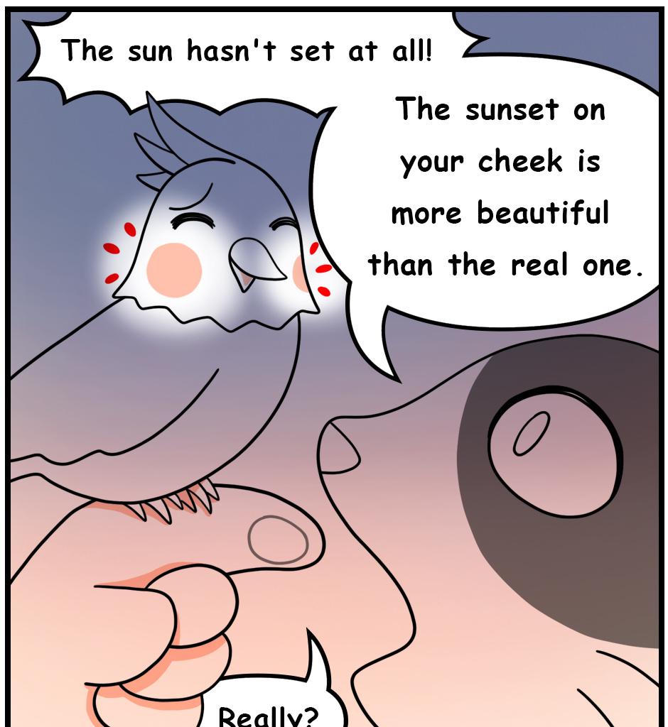 Mikesaka Art Class (◆Episodes are about art methods.) - Episode 65, Page 12: 52. Sunset in the Cheek(1/2)
