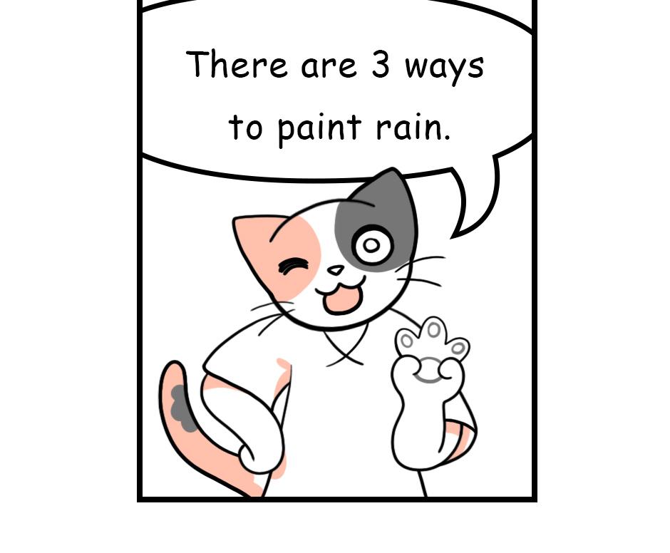 Mikesaka Art Class (◆Episodes are about art methods.) - Episode 69, Page 1: 55. ◆How to Paint Rain