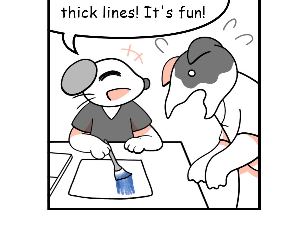 Mikesaka Art Class (◆Episodes are about art methods.) - Episode 69, Page 5: 55. ◆How to Paint Rain