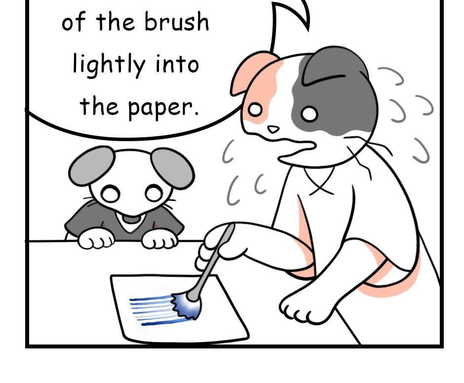 Mikesaka Art Class (◆Episodes are about art methods.) - Episode 69, Page 8: 55. ◆How to Paint Rain