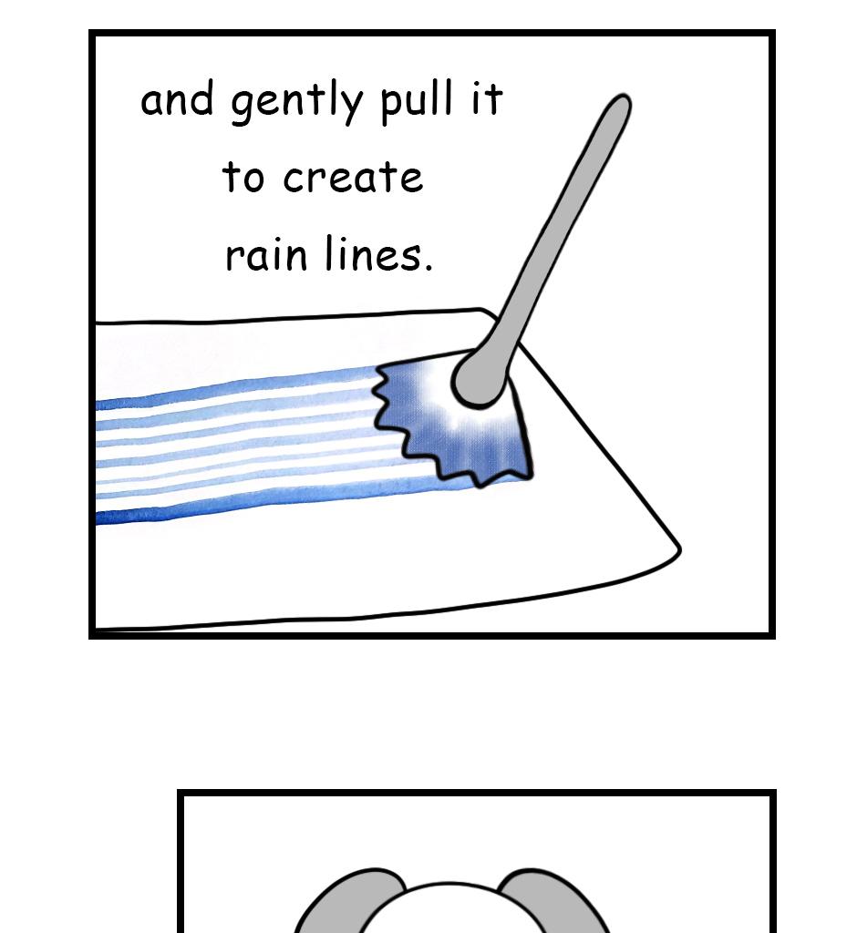 Mikesaka Art Class (◆Episodes are about art methods.) - Episode 69, Page 9: 55. ◆How to Paint Rain