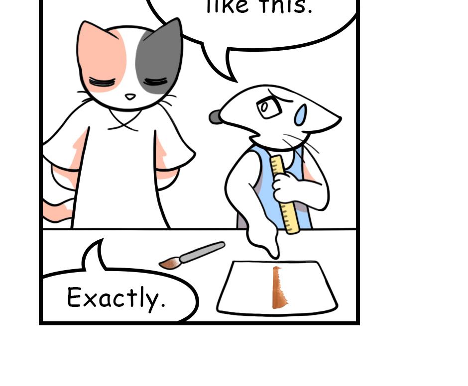 Mikesaka Art Class (◆Episodes are about art methods.) - Episode 70, Page 3: 56. ◆Drawing Straight Line with a Brush