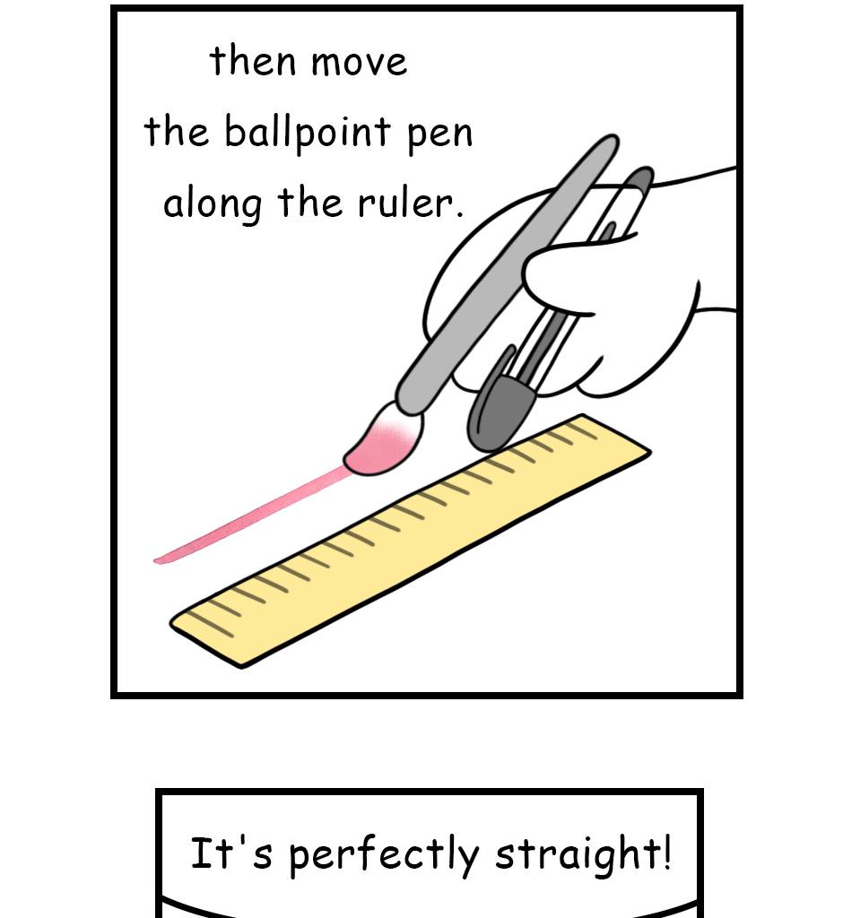 Mikesaka Art Class (◆Episodes are about art methods.) - Episode 70, Page 6: 56. ◆Drawing Straight Line with a Brush
