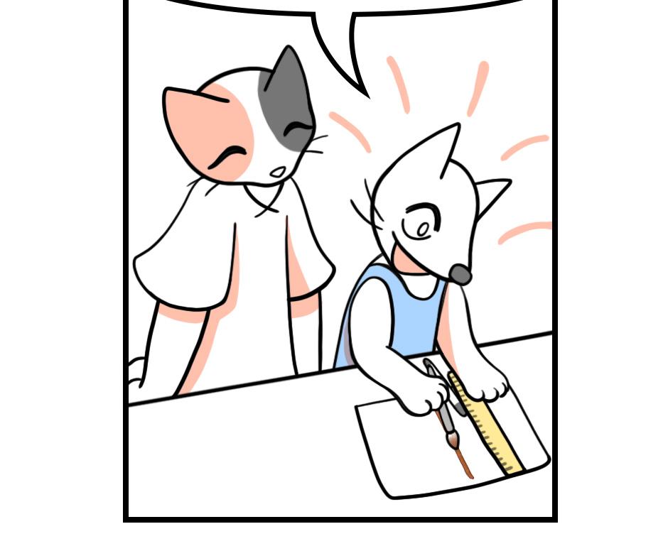 Mikesaka Art Class (◆Episodes are about art methods.) - Episode 70, Page 6: 56. ◆Drawing Straight Line with a Brush