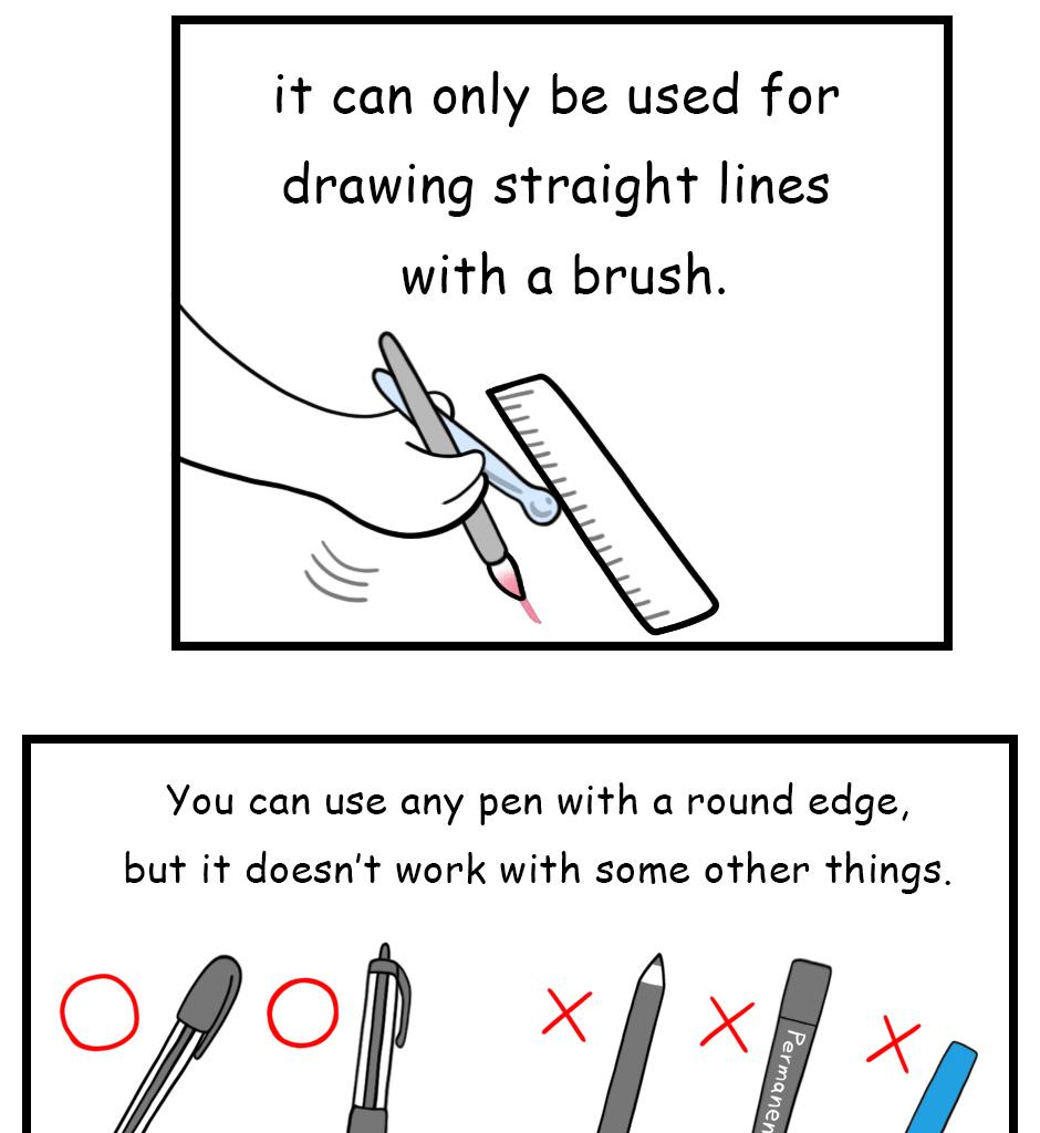Mikesaka Art Class (◆Episodes are about art methods.) - Episode 70, Page 8: 56. ◆Drawing Straight Line with a Brush