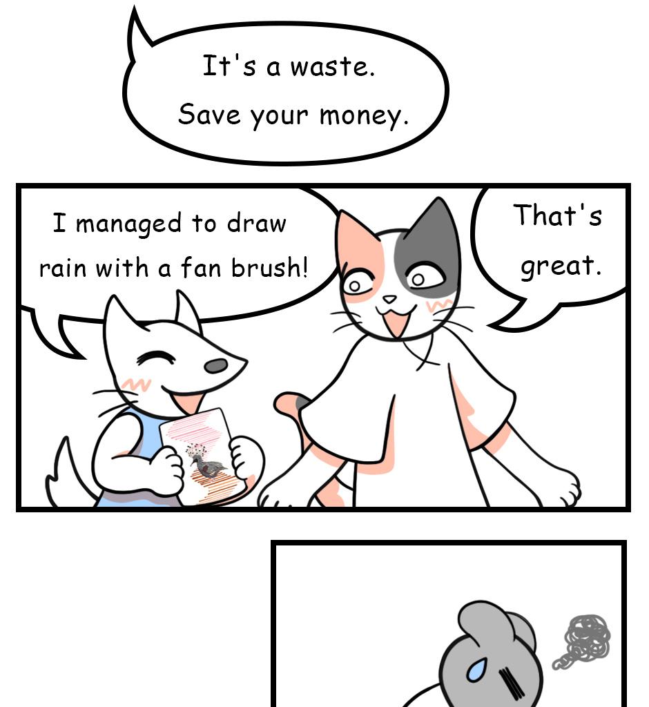 Mikesaka Art Class (◆Episodes are about art methods.) - Episode 70, Page 9: 56. ◆Drawing Straight Line with a Brush
