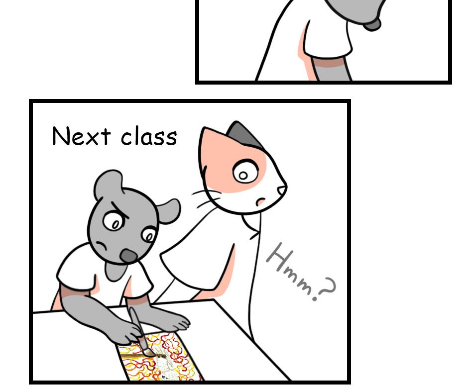 Mikesaka Art Class (◆Episodes are about art methods.) - Episode 70, Page 9: 56. ◆Drawing Straight Line with a Brush