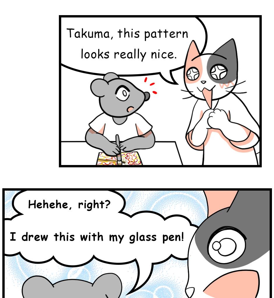 Mikesaka Art Class (◆Episodes are about art methods.) - Episode 70, Page 10: 56. ◆Drawing Straight Line with a Brush
