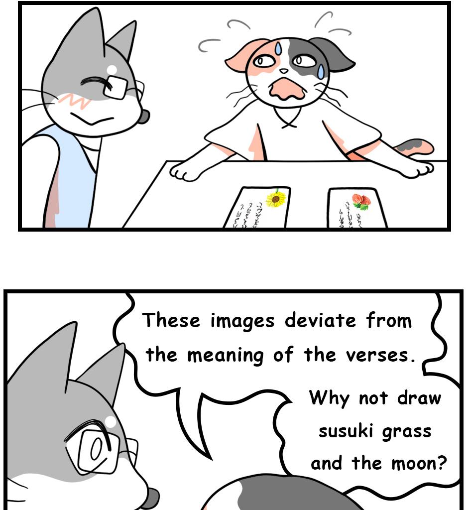 Mikesaka Art Class (◆Episodes are about art methods.) - Episode 77, Page 8: Haiku Illustrations(Adult Class)