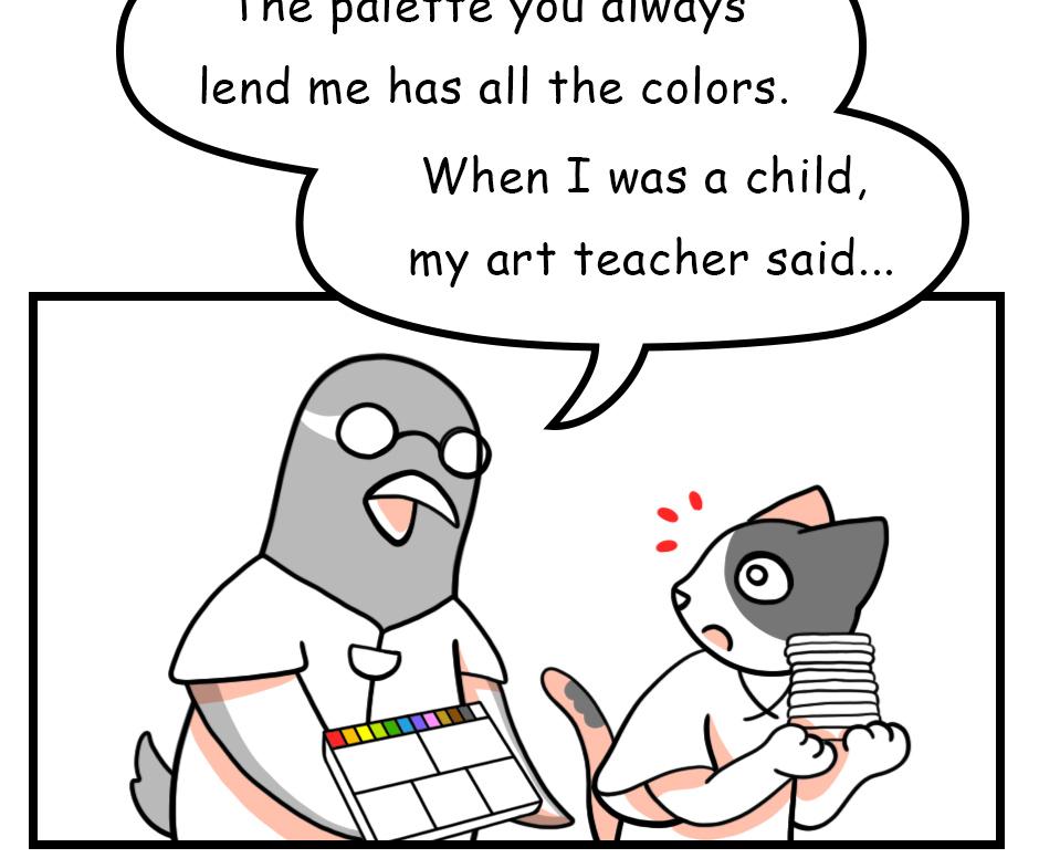 Mikesaka Art Class (◆Episodes are about art methods.) - Episode 78, Page 1: 62. ◆How to Use a Palette(1/2)